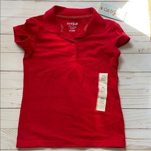 Little girls school uniform polo